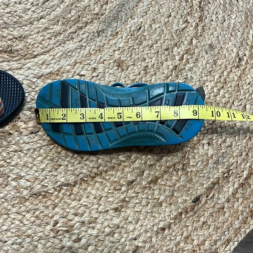 Chaco ZX/2 Classic Sport Rainbow Striped Two Strap Outdoor Hike size 3